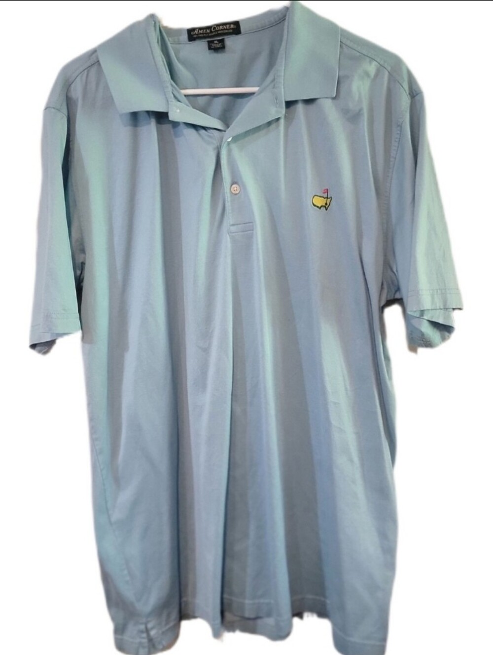 Amen Corner Golf Polo Large Light Blue Pima Cotton Augusta Masters Tournament XL